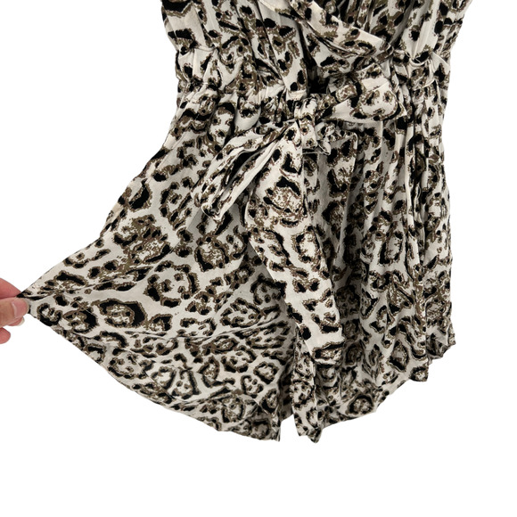 One Teaspoon Brooklyn Jumpsuit Romper Stone Leopard Animal Print - Picture 6 of 15